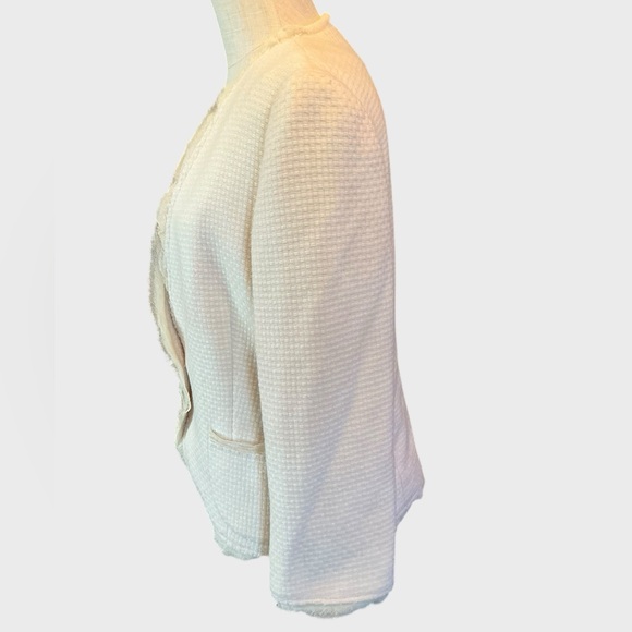 Banana Republic Blazer Jacket Vintage Ivory Pearl Wool - Picture 8 of 10